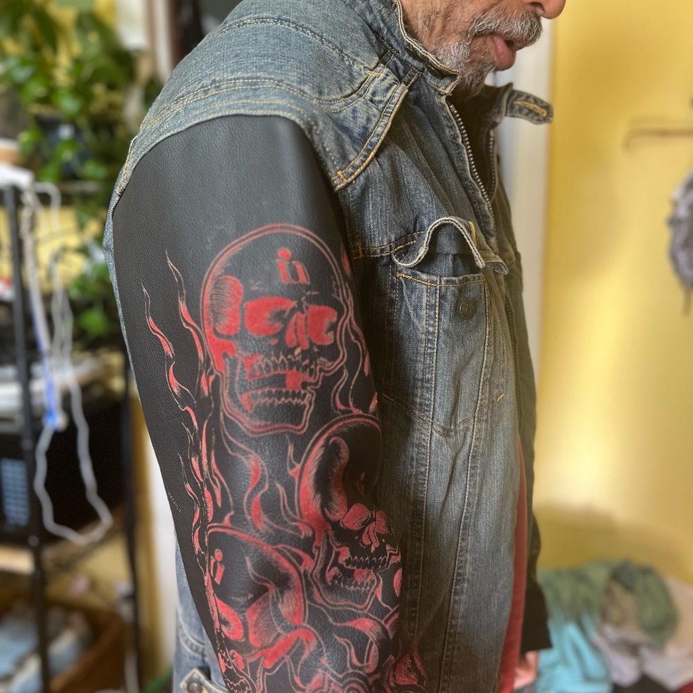 Moto Jean and leather jacket
